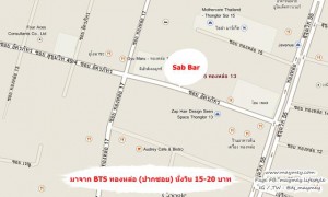 แผนที่ร้าน Sab Bar Sport Bar and Grill